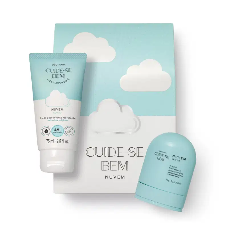 Kit Presente Cuide-se Bem Nuvem (2 Itens)