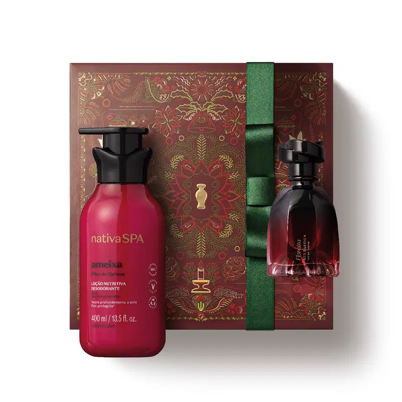Kit Presente Natal Floratta Red Passion e Nativa Spa (2 itens)