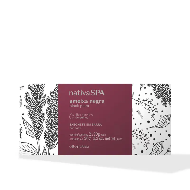 Kit Sabonete Em Barra Nativa Spa Ameixa Negra 2x90g cada
