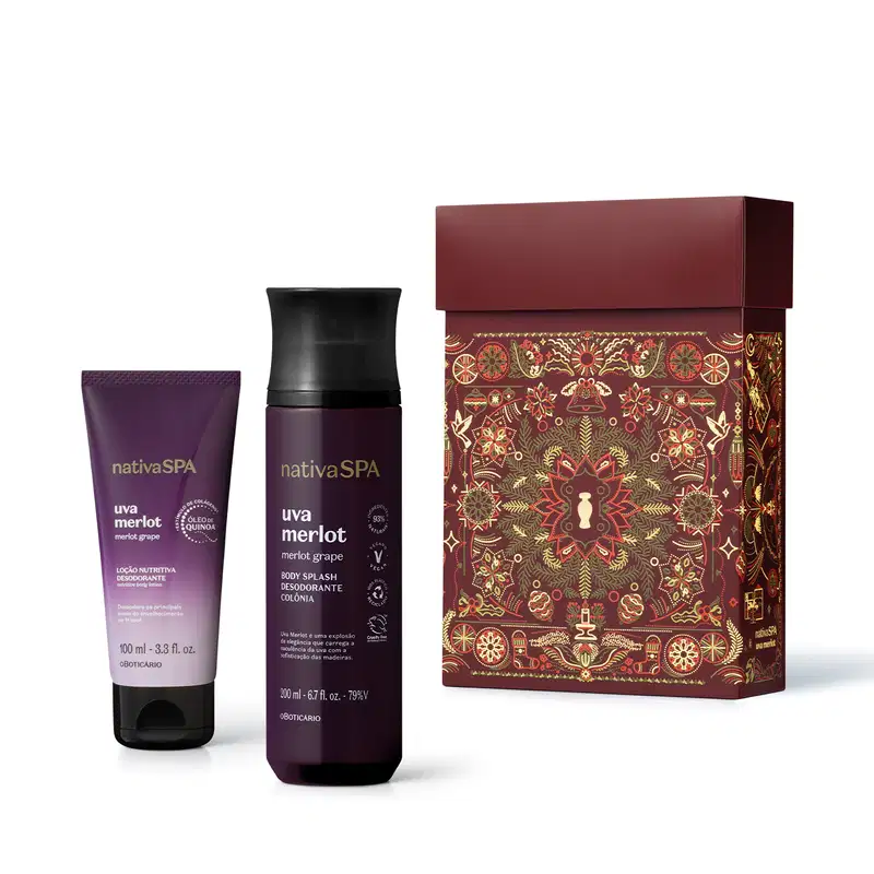 Kit Presente Natal Nativa Spa Uva Merlot (2 itens)