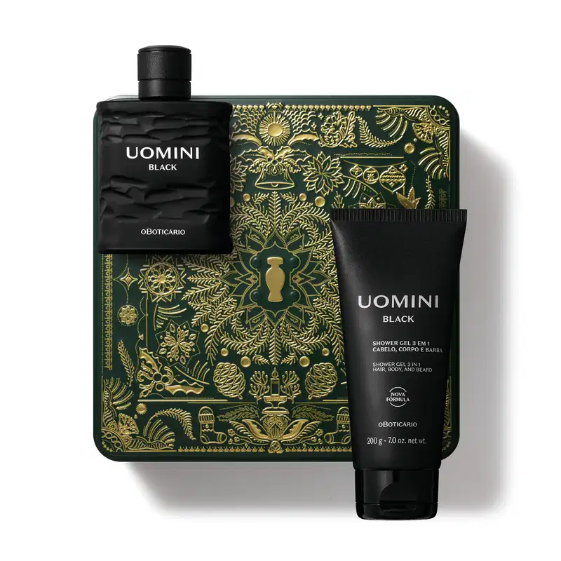 Kit Presente Natal Uomini Black (3 itens)