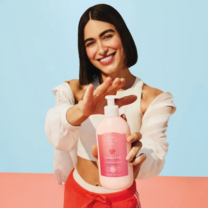 Loção Desodorante Hidratante Corporal Cuide-se Bem Acerola e Vai 400ml
