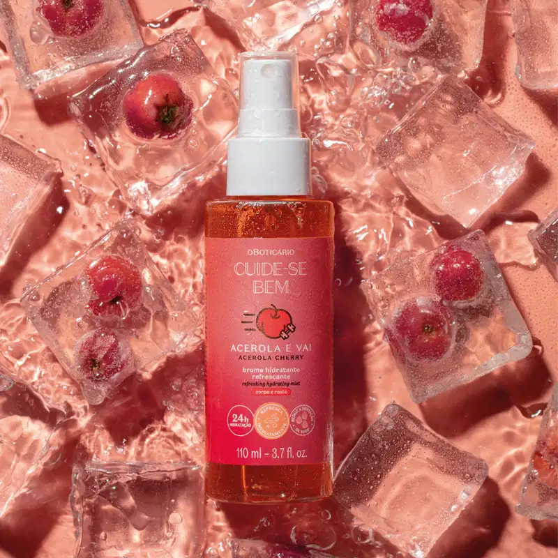 Bruma Hidratante Refrescante Corpo e Rosto Cuide-se Bem Acerola e Vai 110ml