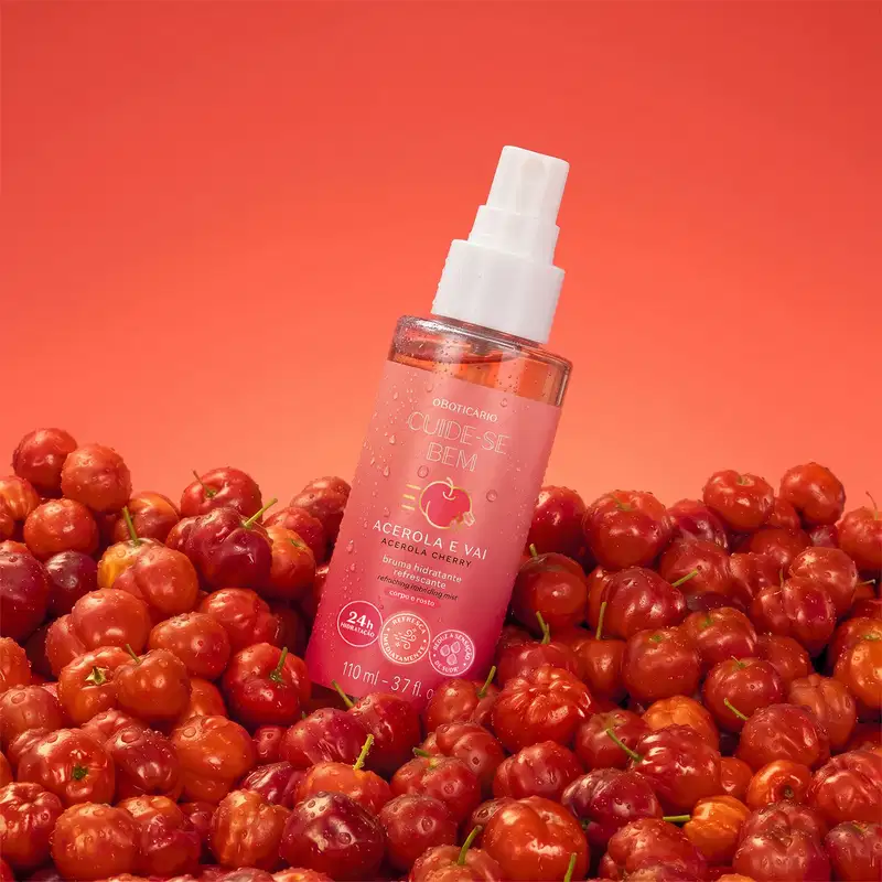 Bruma Hidratante Refrescante Corpo e Rosto Cuide-se Bem Acerola e Vai 110ml