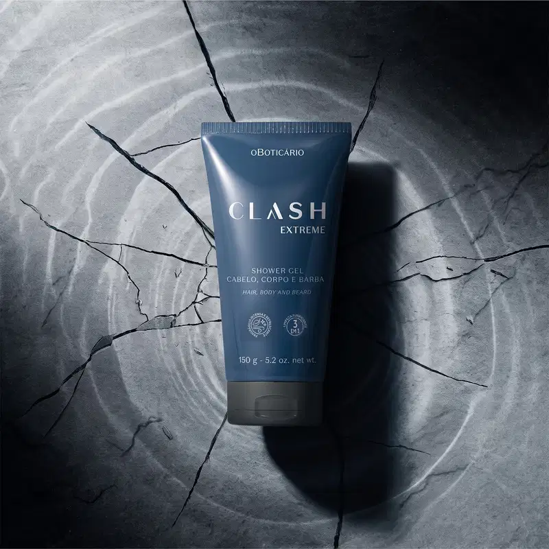 Shower Gel Cabelo, Corpo e Barba Clash Extreme 150g