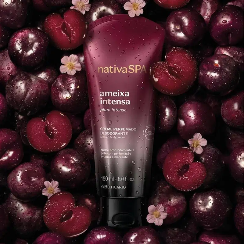 Creme Perfumado Hidratante Desodorante Corporal Nativa Spa Ameixa Intensa 180ml