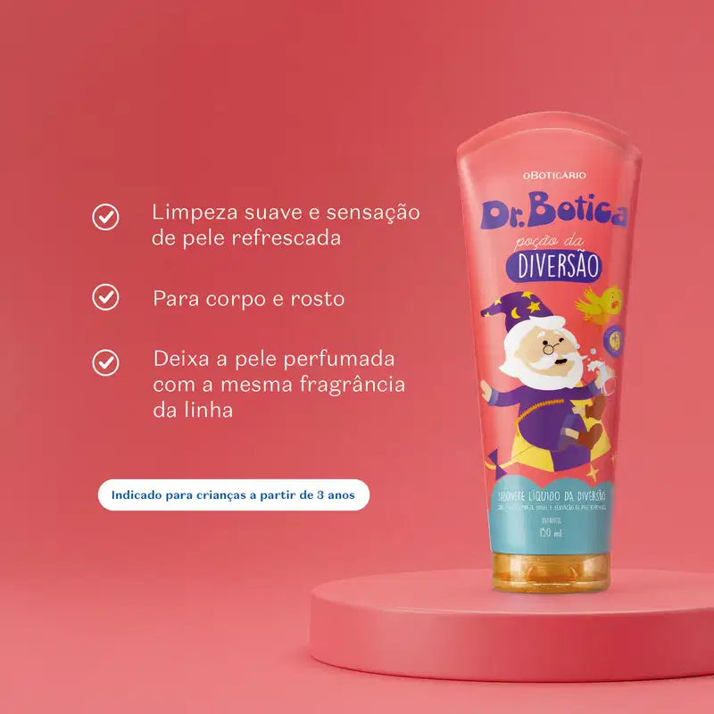 Sabonete Líquido Corporal Infantil Dr. Botica Poção Da Diversão 150ml