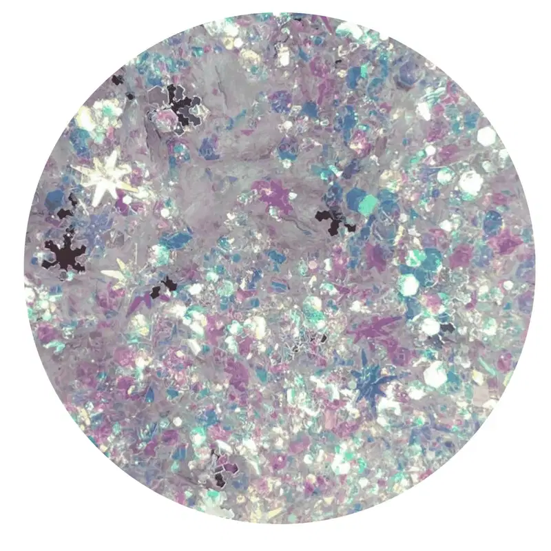 Glitter Flocado Floco de Neve Brilhante