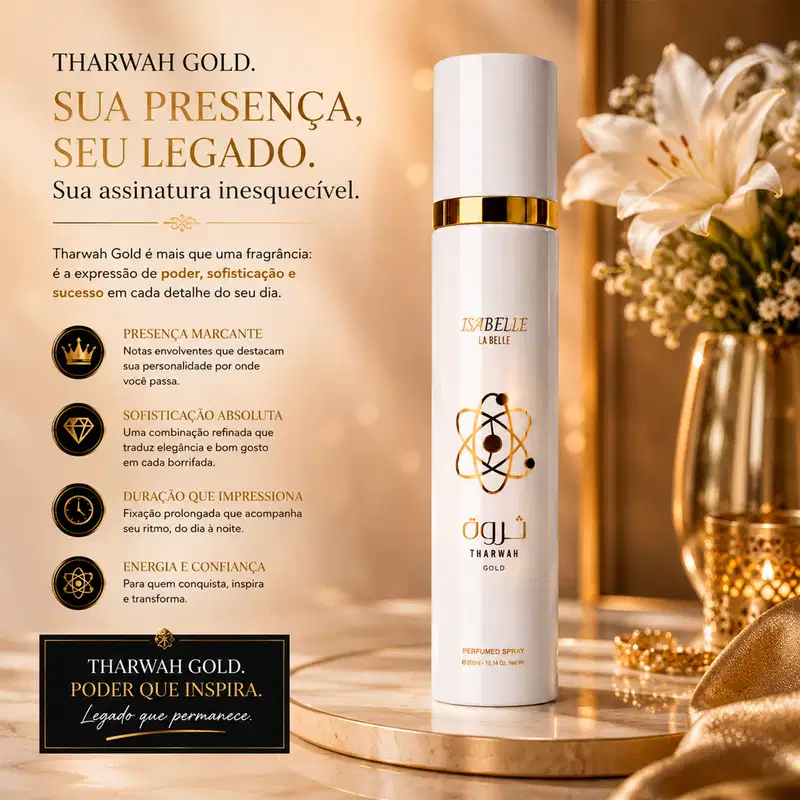 Body Splash Tharwah Gold 300ml - Isabelle La Belle