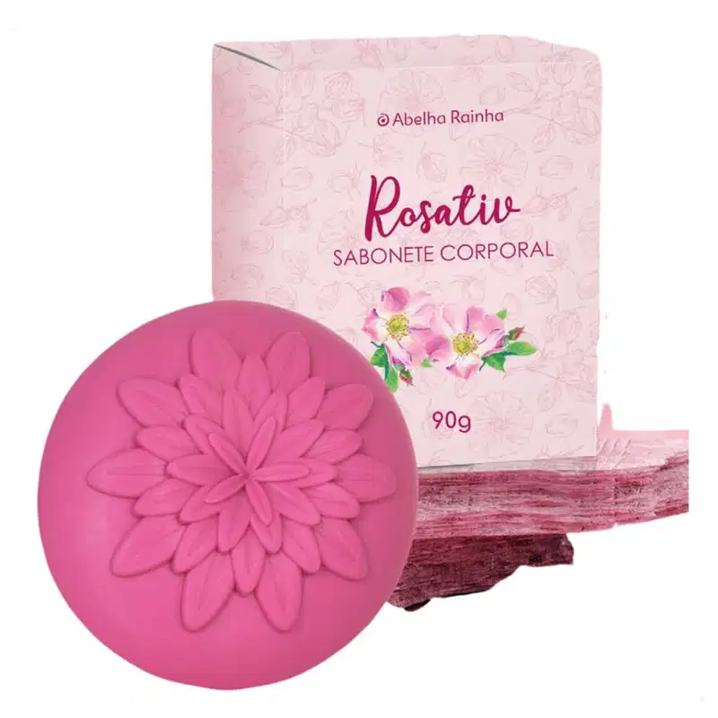 Sabonete em Barra Corporal Rosativ Antiestrias 90g Abelha Rainha REF 3096
