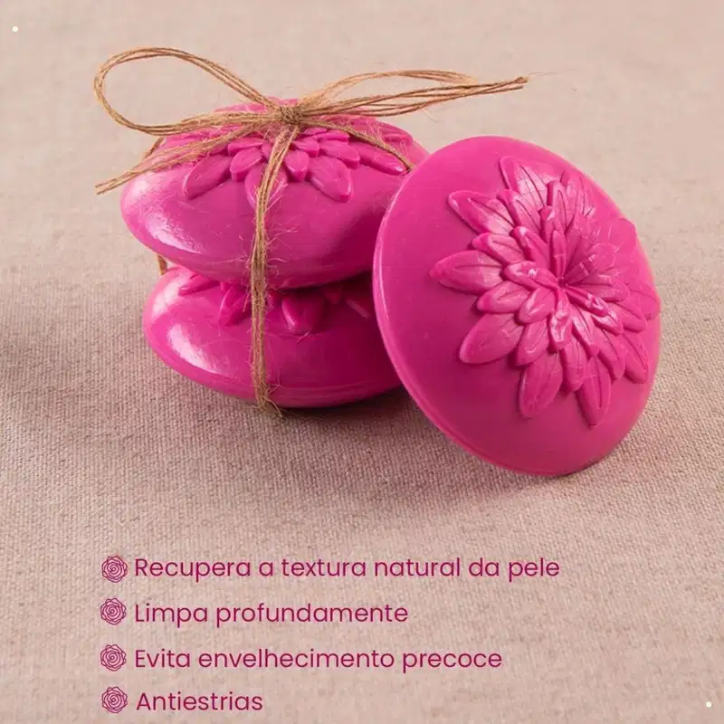 Sabonete em Barra Corporal Rosativ Antiestrias 90g Abelha Rainha REF 3096