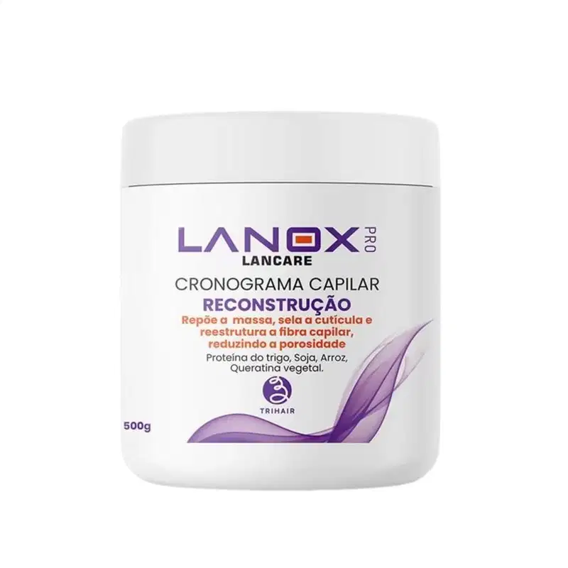 Máscara Cronograma Capilar Reconstrução Lanox 500g