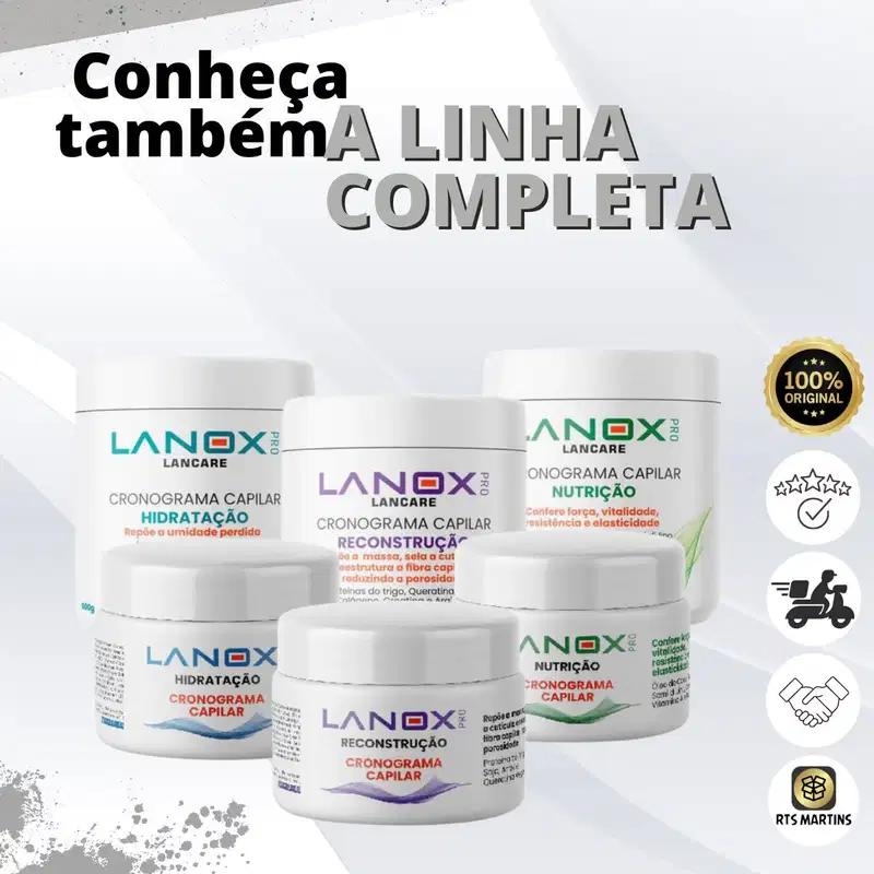 Máscara Cronograma Capilar Reconstrução Lanox 500g