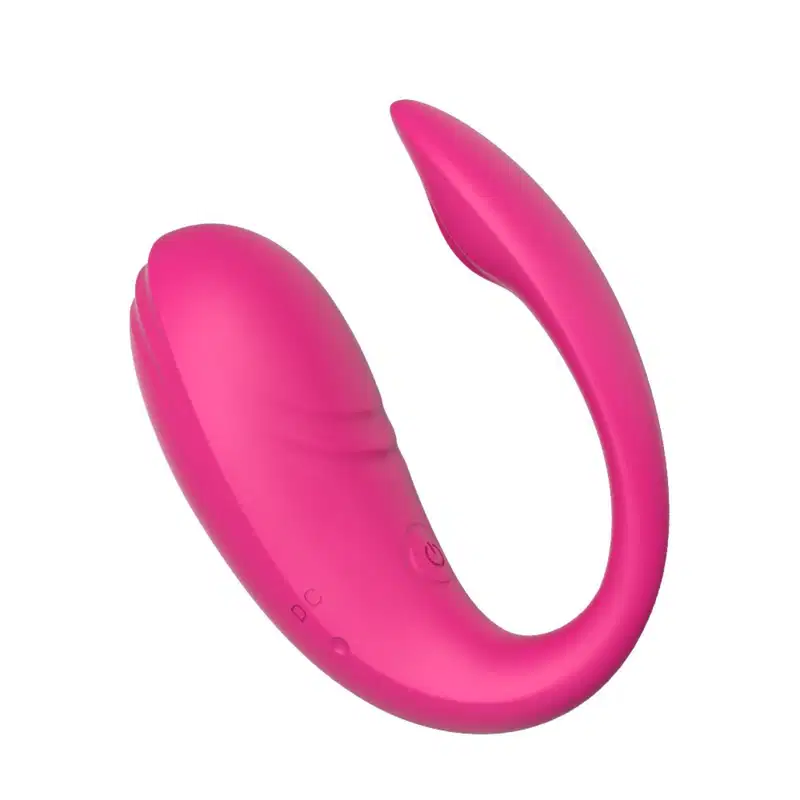 Vibrador Casal Controle Aplicativo Pink 10 Estágios de Vibração Ponto G 20cm x 3,2cm em Silicone Recarregável