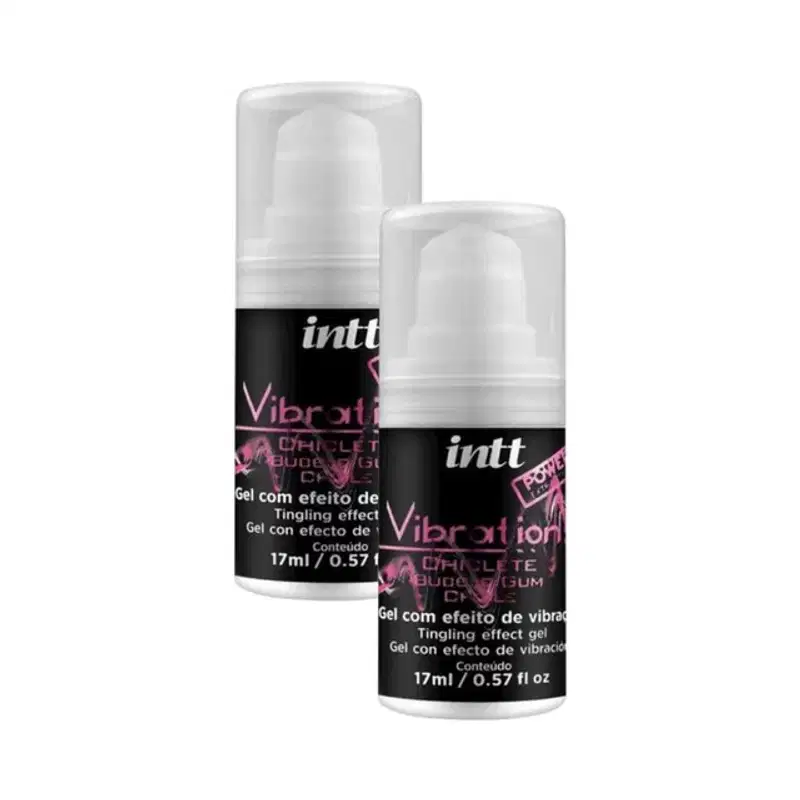 Gel Beijavel Vibration Power Extra Forte Chiclete 17ml Intt - 2 un