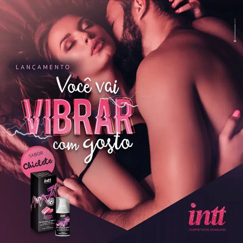 Gel Beijavel Vibration Power Extra Forte Chiclete 17ml Intt - 2 un
