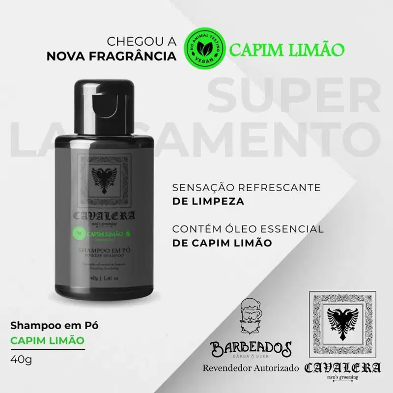 Kit Cavalera Shampoo Em Pó + Pomada Matte Bay Rum 80g