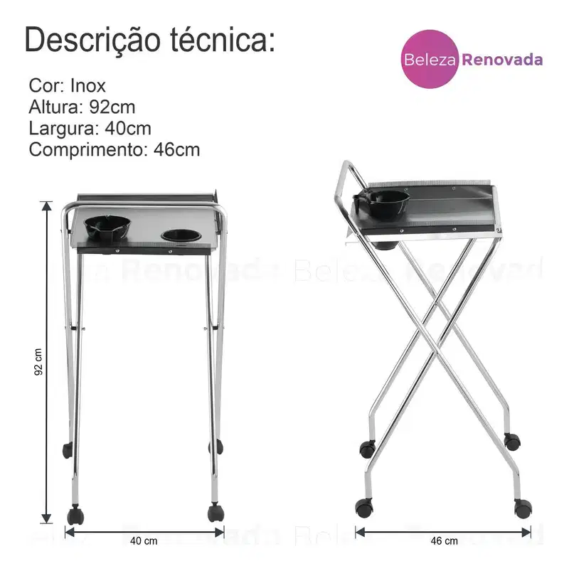 Carrinho AUXILIAR RETRATIL CROMADO - DOMPEL - BLZ