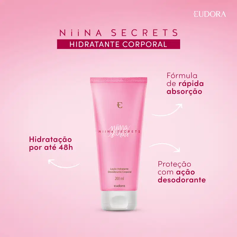 Loção Hidratante Desodorante Corporal Niina Secrets 200ml
