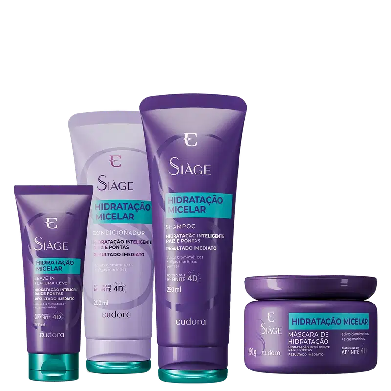 Kit Eudora Siàge Hidratação Micelar Super (4 Produtos)