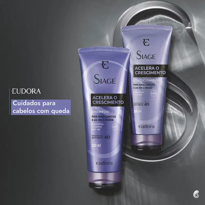 Kit Eudora Siàge Acelera o Crescimento Duo - Shampoo 250ml + Condicionador 200ml