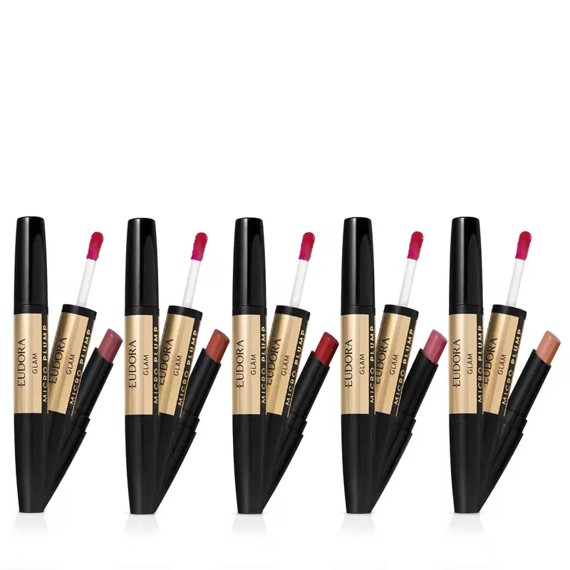 Combo Batom Glam Micro Plump (5 itens)
