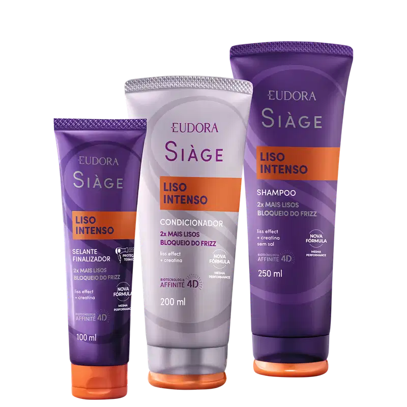 Kit Eudora Siàge Liso Intenso Triplo (3 Produtos)