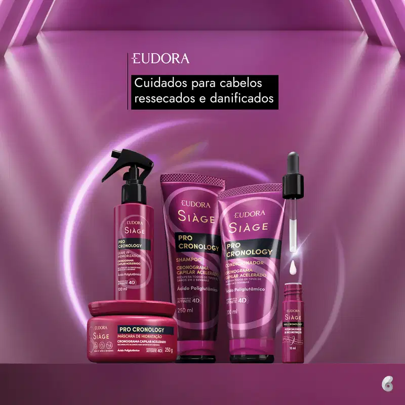 Kit Eudora Siàge Pro Cronology Cronograma Capilar Acelerado (6 Produtos)
