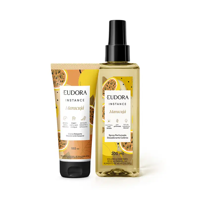 Combo Instance Maracujá: Creme Corporal 180ml + Spray Perfumado 200ml