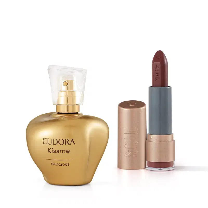 Combo Kiss Me: Desodorante Colônia 50ml + Batom Hidratante SOUL 3,7g