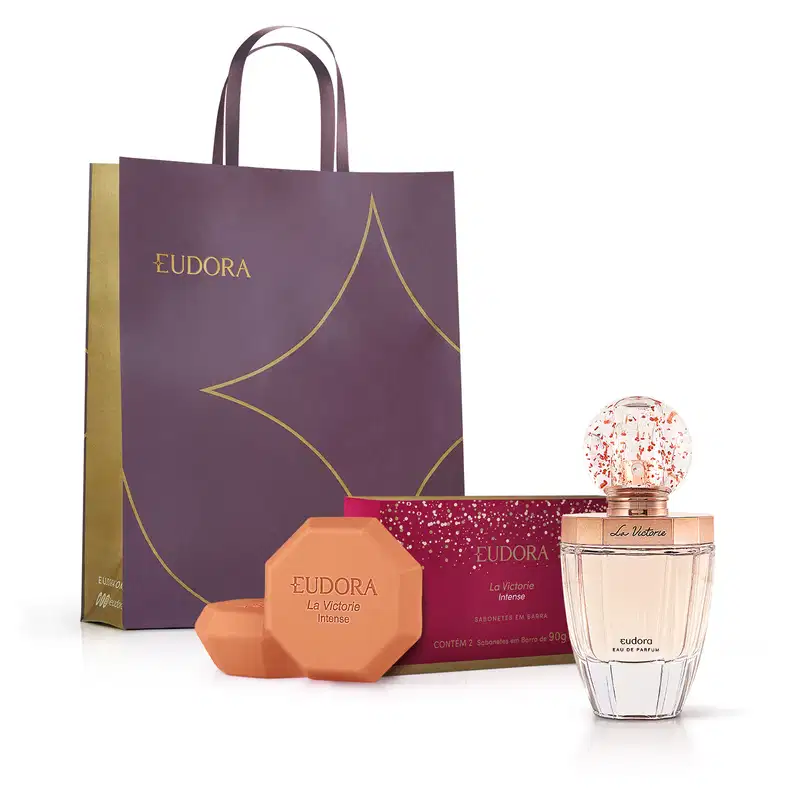 Conjunto La Victorie Eudora Feminino - Eau de Parfum 75ml + Sabonetes em Barra 2x90g + Sacola