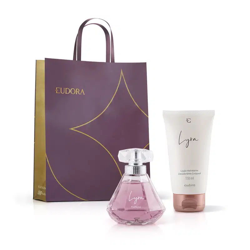Conjunto Lyra Eudora Feminino - Desodorante Colônia 75ml + Loção Corporal 150ml + Sacola M