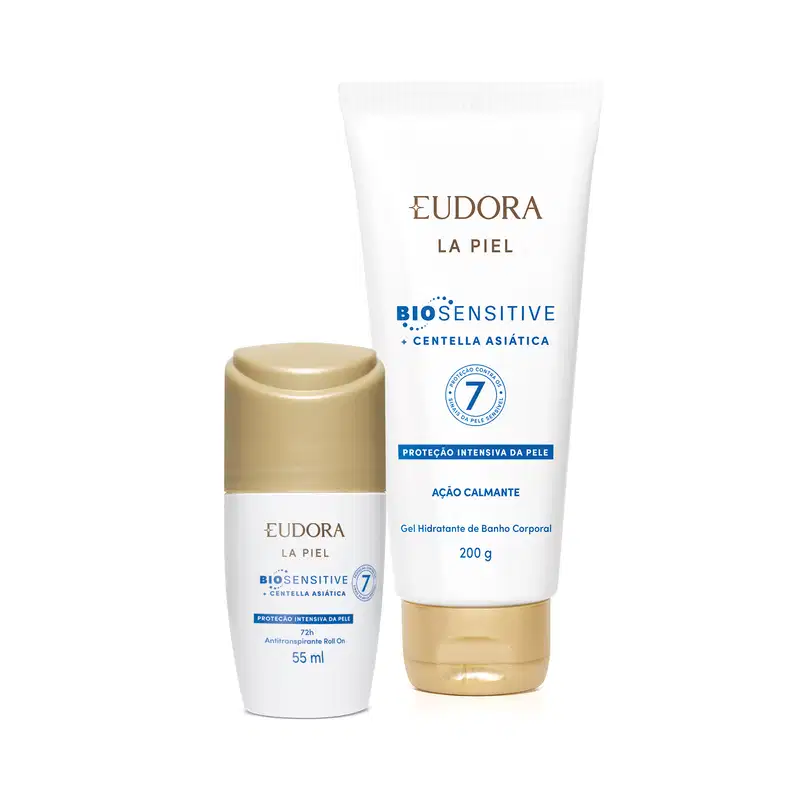 Combo La Piel Biosensitive + Centella Asiática: Gel de Banho 200g + Antitranspirante Roll-On 55ml