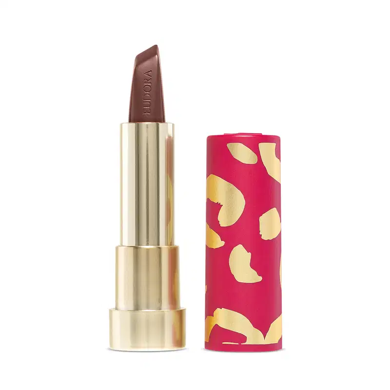 Combo Glamourosa e Determinada: Batom Marrom 3,4g + Case Rosa