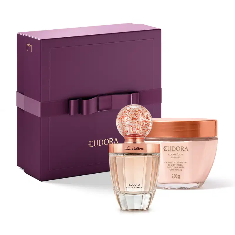 Combo Dia das Mães La Victorie: Eau de Parfum 75m + Creme Acetinado Hidratante 250g + Caixa M
