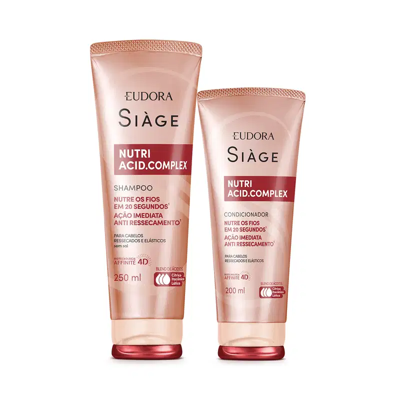 Combo Siàge Nutri Acid.Complex: Shampoo 250ml + Condicionador 200ml