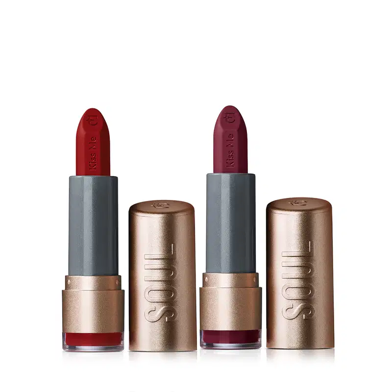 Combo Soul Kiss Me Batom Mate: Cabernet 3,7g + Vermelho Paparazzi 3,7g