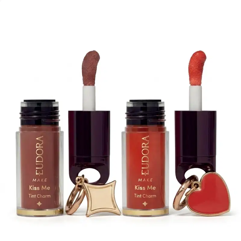 Combo Kiss Me Tint Charm: Lip Oil Brown 2ml + Lip Oil Red 2ml