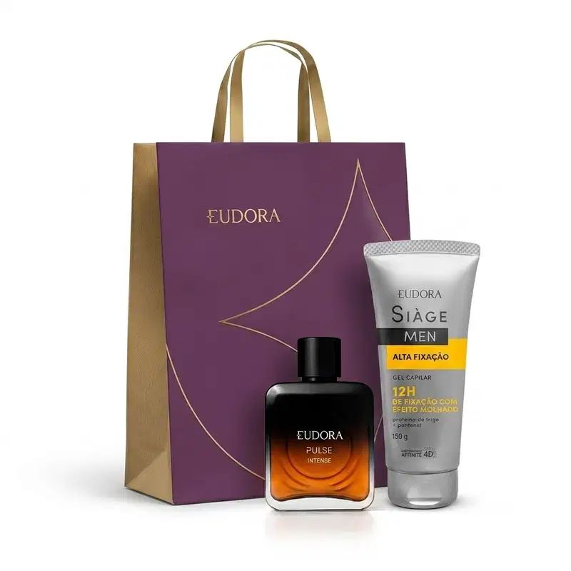 Combo Dia dos Pais: Siàge Men Gel Capilar 150g + Pulse Intense Desodorante Colônia 100ml + Sacola