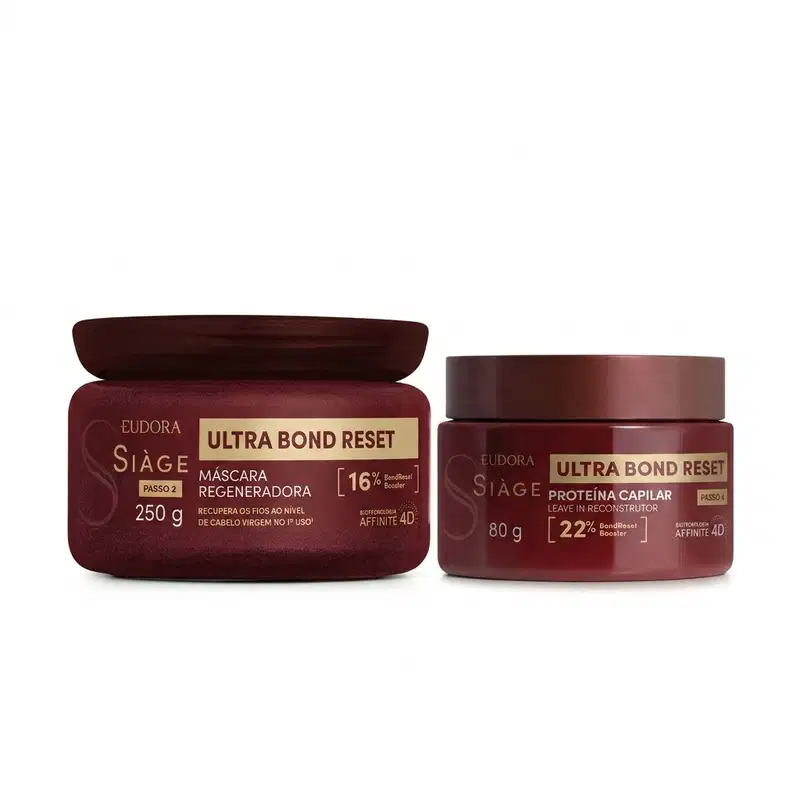 Combo Siàge Ultra Bond Reset: Máscara Capilar Regeneradora 250g + Leave-In Reconstrutor 80g