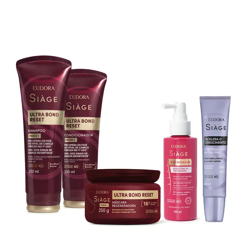 Combo Siàge Ultra Bond Reset e Antiqueda (5 itens)