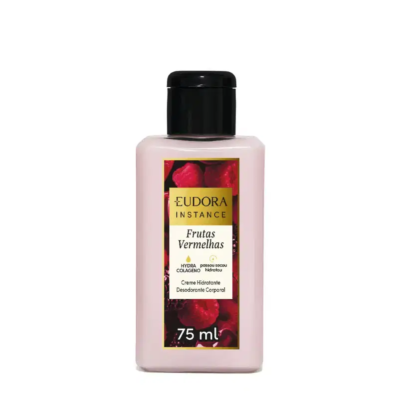 Combo Instance Frutas Vermelhas: Creme Hidratante Corporal 75ml + Sabonete Líquido Perfumado 75ml