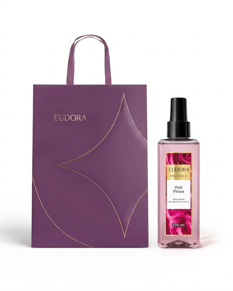 Combo Instance Pink Pitaya: Body Splash Desodorante Colônia 200ml + Sacola