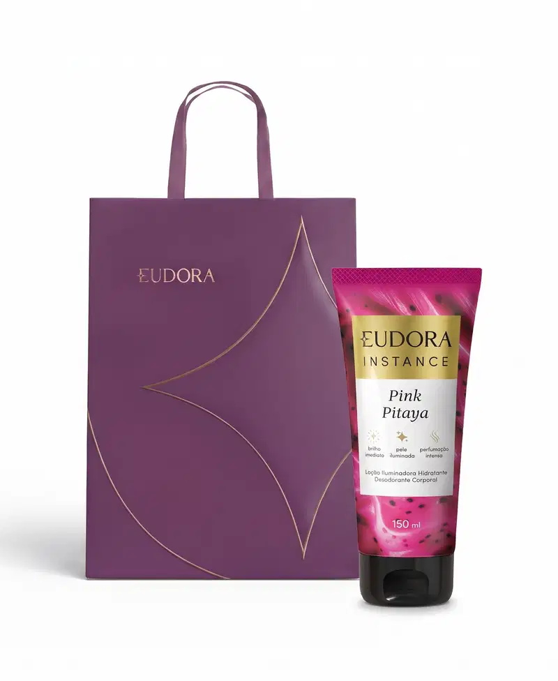 Combo Instance Pink Pitaya: Loção Iluminadora Corporal 150ml + Sacola