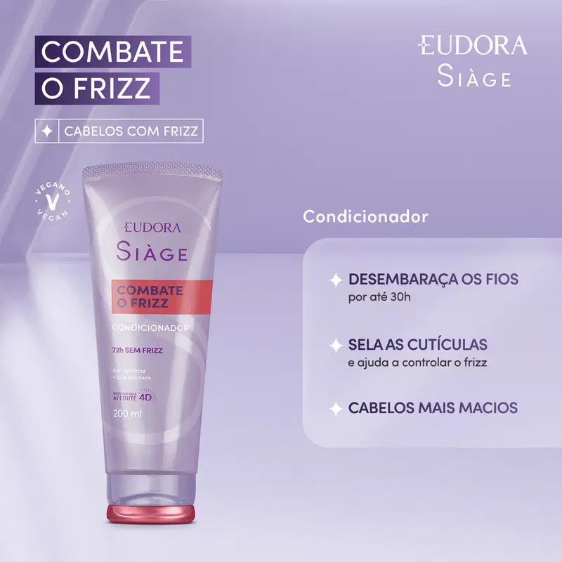 Condicionador Siàge Combate o Frizz 200ml