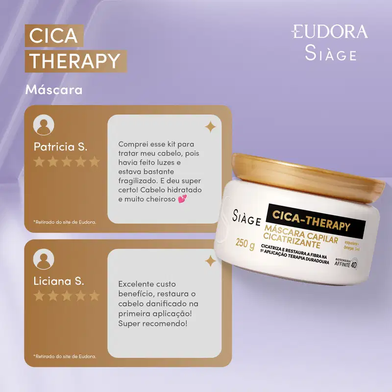 Eudora Siàge Cica Therapy - Máscara Capilar 250g