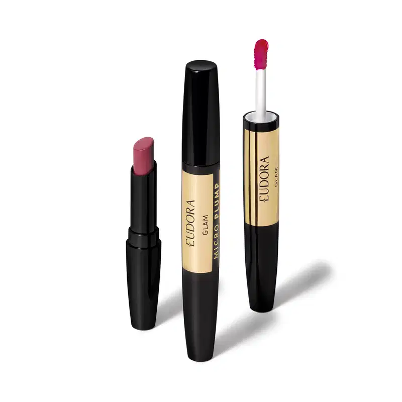 Batom Duo Rosado Nobre Glam  Micro Plump 1,8g