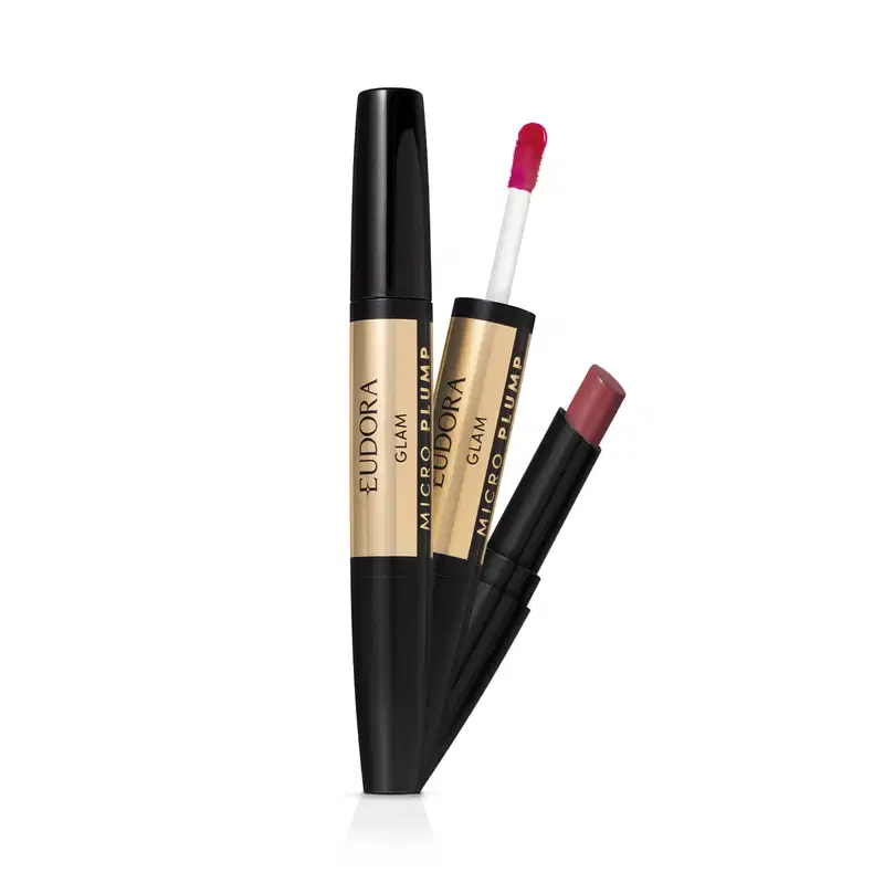 Batom Duo Malva Essencial Glam Micro Plump 1,8g