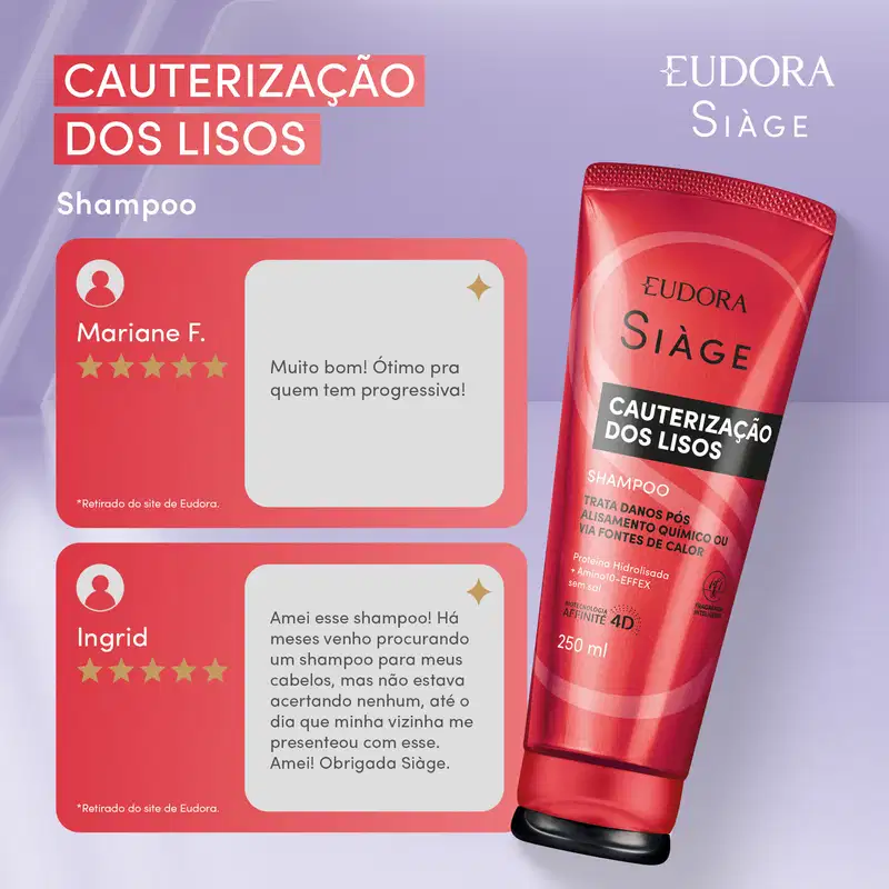 Shampoo Siàge Cauterização dos Lisos 250ml