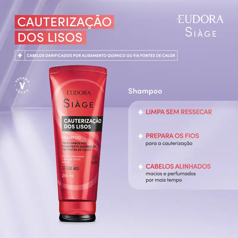 Shampoo Siàge Cauterização dos Lisos 250ml